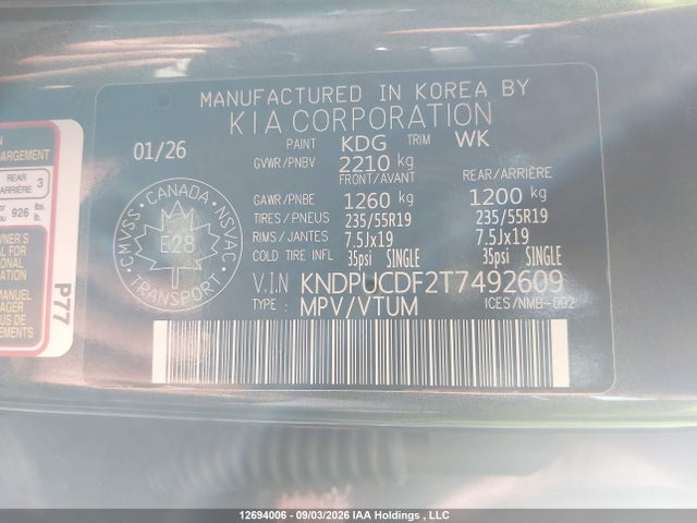 KIA Sportage Lx 2026 KNDPUCDF2T7492609 Image 9