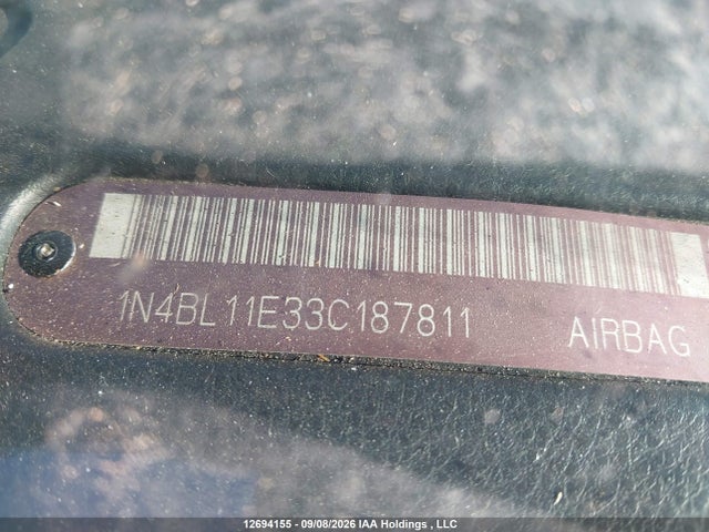 Продажа на аукционе авто 2003 Nissan Altima Se, vin: 1N4BL11E33C187811, номер лота: 12694155