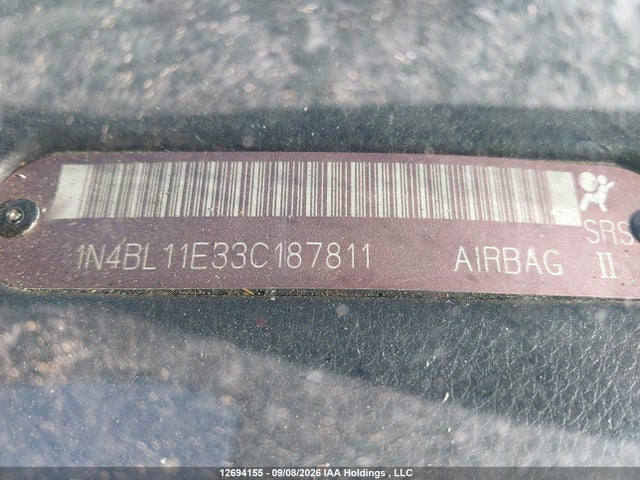 Продажа на аукционе авто 2003 Nissan Altima Se, vin: 1N4BL11E33C187811, номер лота: 12694155