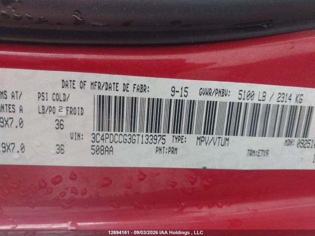 Dodge Journey Sxt/limited 2016 3C4PDCCG3GT133975 Image 9