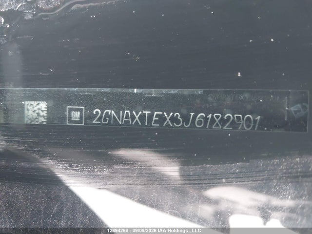 2018 Chevrolet Equinox Lt მანქანა იყიდება აუქციონზე, vin: 2GNAXTEX3J6182901, აუქციონის ნომერი: 12694268