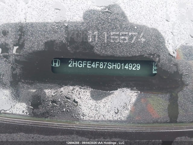 2HGFE4F87SH014929 Honda Civic Sport Hybrid/sport Touring Hybrid