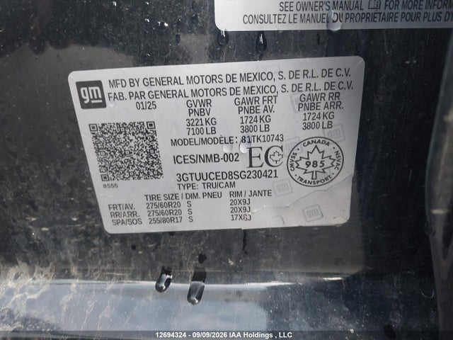 GMC SIERRA 1500 2025 3GTUUCED8SG230421 Image 19
