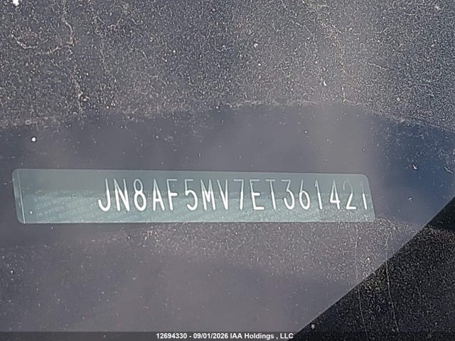 12694330 :رقم المزاد ، JN8AF5MV7ET361421 vin ، 2014 Nissan Juke S/sv/sl/nismo مزاد بيع