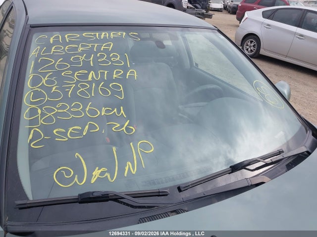 Продажа на аукционе авто 2006 Nissan Sentra 1.8/1.8s, vin: 3N1CB51D66L578169, номер лота: 12694331