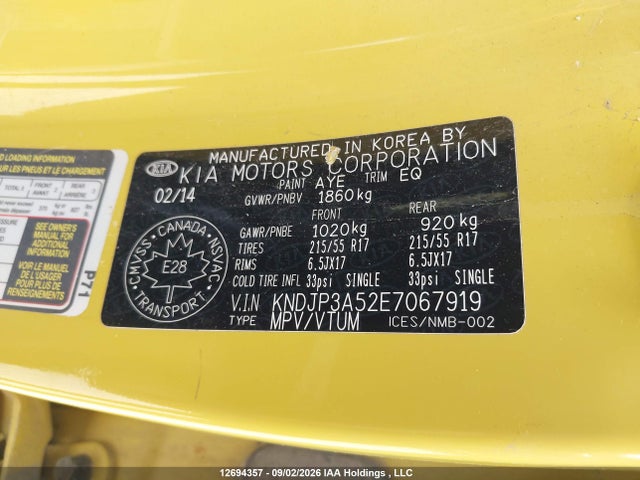Продажа на аукционе авто 2014 Kia Soul, vin: KNDJP3A52E7067919, номер лота: 12694357
