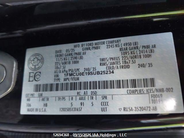 Ford Escape 2025 1FMCU0E19SUB25234 Image 10