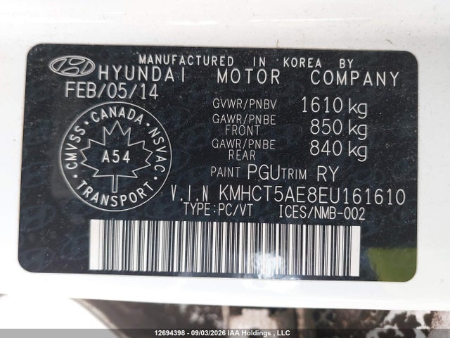 Hyundai ACCENT GL 2014 KMHCT5AE8EU161610 Image 19
