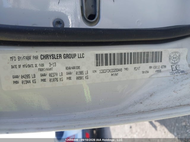12694446 :رقم المزاد ، 1C3CDFCA1DD293449 vin ، 2013 Dodge Dart Limited/gt مزاد بيع