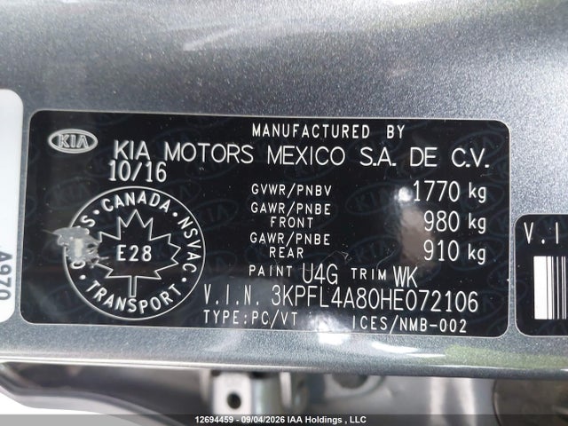 KIA Forte Ex/ex Luxury/ex+ 2017 3KPFL4A80HE072106 Image 18