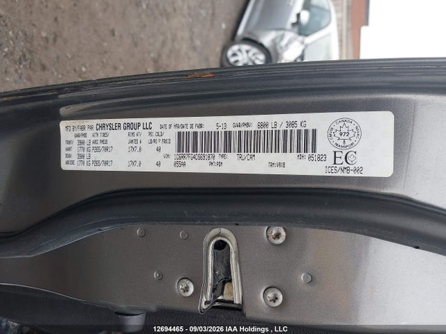 Продажа на аукционе авто 2013 Ram 1500 St, vin: 1C6RR7FG4DS691870, номер лота: 12694465