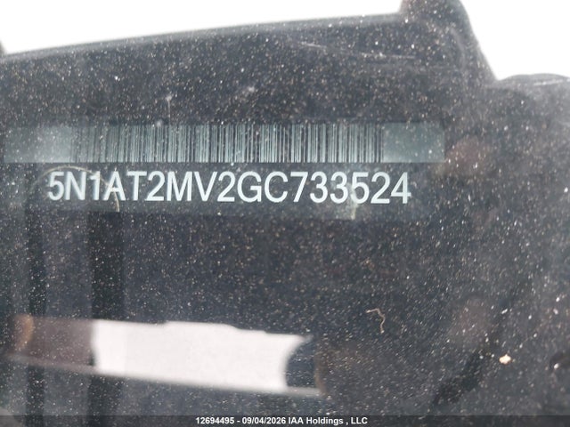 12694495 :رقم المزاد ، 5N1AT2MV2GC733524 vin ، 2016 Nissan Rogue S/sl Premium/sv مزاد بيع