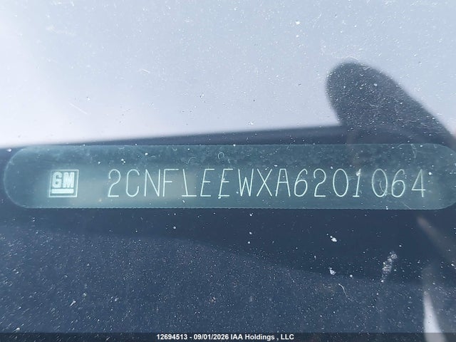 12694513 :رقم المزاد ، 2CNFLEEWXA6201064 vin ، 2010 Chevrolet Equinox Lt مزاد بيع