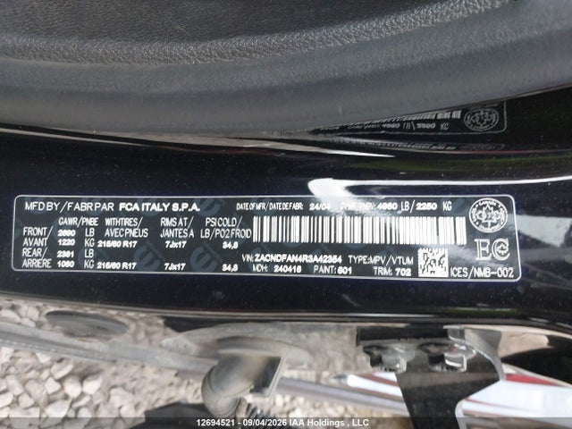 Aukcja sprzedaży 2024 Dodge Hornet Gt, vin: ZACNDFAN4R3A42354, numer aukcji: 12694521