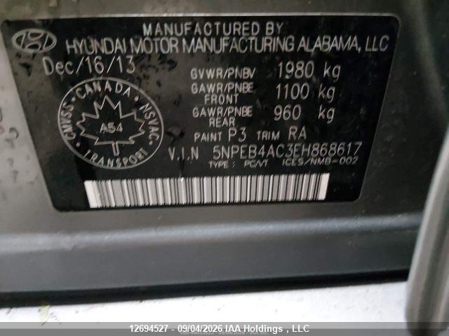 Hyundai SONATA GLS 2014 5NPEB4AC3EH868617 Image 10