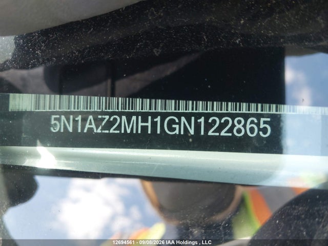 5N1AZ2MH1GN122865 Nissan Murano Platinum/sl/sv