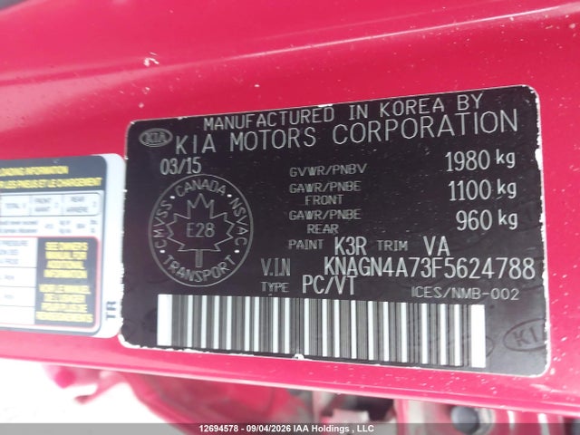 KIA Optima Ex/ex Luxury 2015 KNAGN4A73F5624788 Image 19