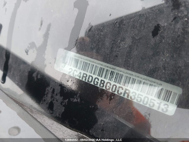 Продажа на аукционе авто 2012 Dodge Grand Caravan, vin: 2C4RDGBG0CR350513, номер лота: 12694582