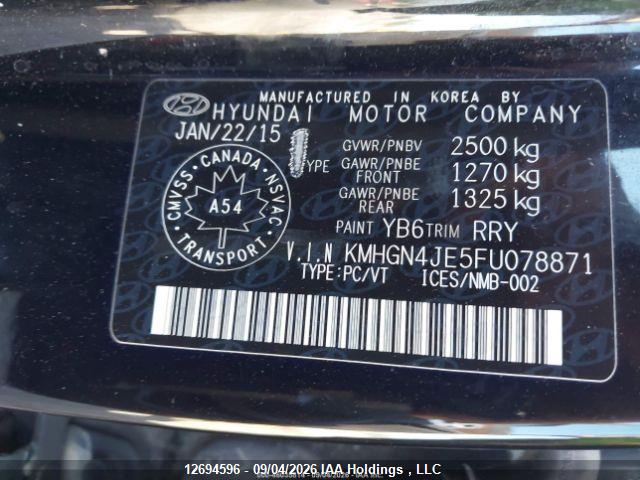 Hyundai Genesis 3.8l 2015 KMHGN4JE5FU078871 Image 10