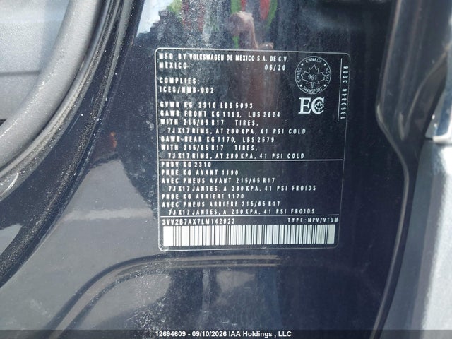 Volkswagen Tiguan 2020 3VV2B7AX7LM142923 Image 9