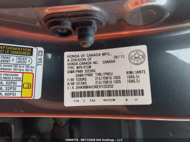 Honda CR-V LX 2014 2HKRM4H34EH105202 Image 18