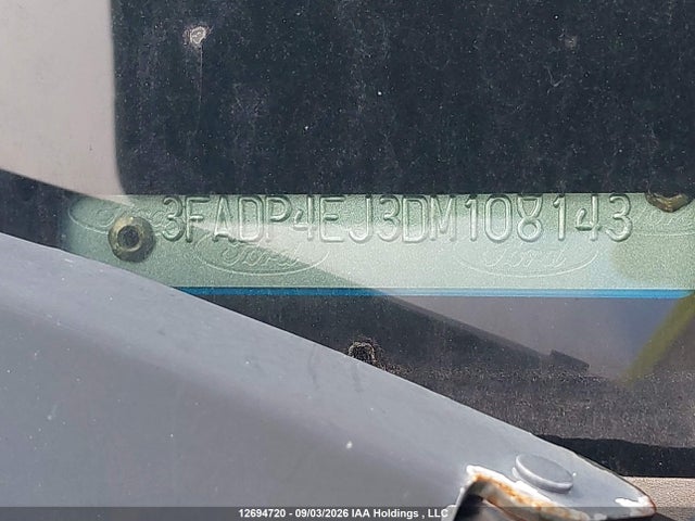 12694720 :رقم المزاد ، 3FADP4EJ3DM108143 vin ، 2013 Ford Fiesta مزاد بيع