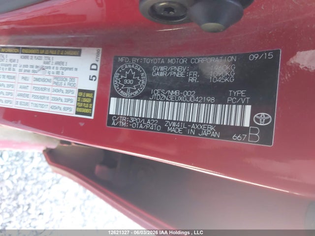 JTDZN3EUXGJ042198 Toyota PRIUS V