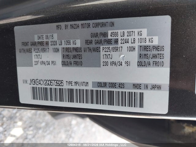 JM3KE4CY2G0673926 Mazda Cx-5 Gs