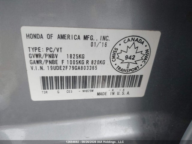 19UDE2F79GA803365 Acura Ilx Premium Package/tech Package