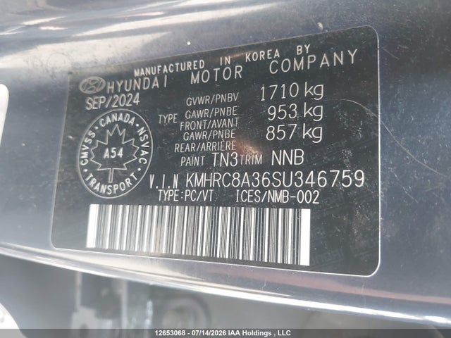 KMHRC8A36SU346759 Hyundai Venue Preferred W/two-tone