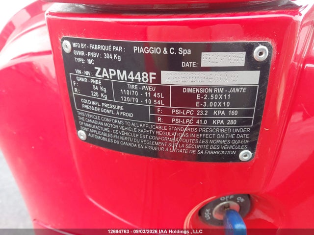 Auction sale of the 2006 Vespa Lx 150, vin: ZAPM448F265004910, lot number: 12694763