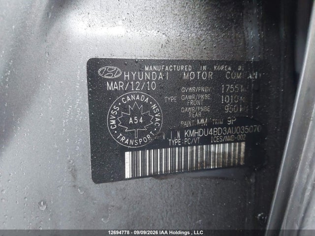 Продаж на аукціоні авто 2010 Hyundai Elantra, vin: KMHDU4BD3AU035070, номер лоту: 12694778