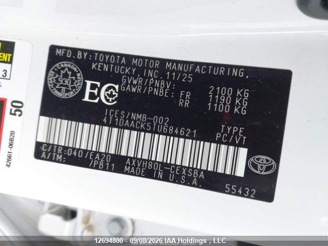 4T1DAACK5TU684621 Toyota Camry Xse/night Shade/le/xle/se