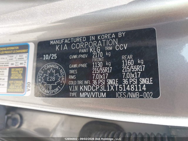KIA Niro Wind 2026 KNDCP3L1XT5148114 Image 9
