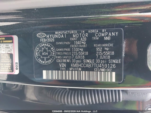 Hyundai Kona Preferred-trend 2026 KM8HCCAB7TU459126 Image 9