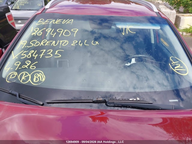 Продажа на аукционе авто 2019 Kia Sorento 2.4l Lx/3.3l Lx, vin: 5XYPGDA54KG584735, номер лота: 12694909