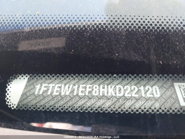 2017 Ford F-150 Xlt მანქანა იყიდება აუქციონზე, vin: 1FTEW1EF8HKD22120, აუქციონის ნომერი: 12694913