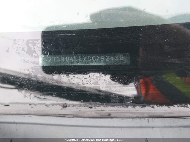 Aukcja sprzedaży 2012 Toyota Corolla Le, vin: 2T1BU4EEXCC792435, numer aukcji: 12694928