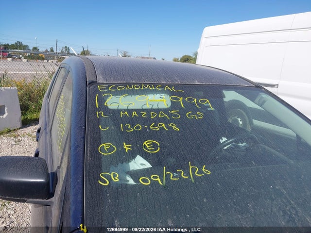 12694999 :رقم المزاد ، JM1CW2CL0C0130698 vin ، 2012 Mazda Mazda5 Gs مزاد بيع
