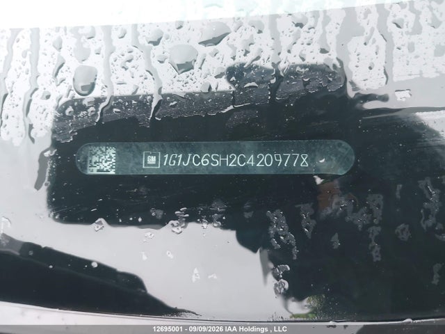 2012 Chevrolet Sonic Lt მანქანა იყიდება აუქციონზე, vin: 1G1JC6SH2C4209778, აუქციონის ნომერი: 12695001