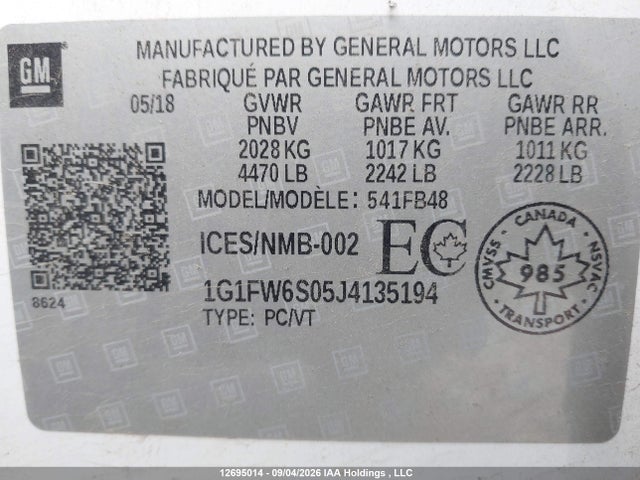 Chevrolet BOLT EV LT 2018 1G1FW6S05J4135194 Image 17