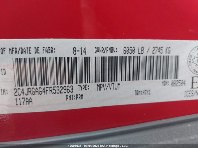 RAM Cargo 2015 2C4JRGAG4FR532963 Image 9
