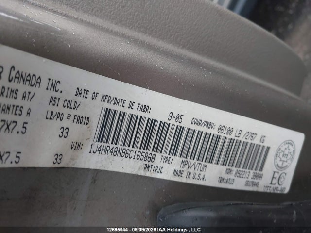 Продаж на аукціоні авто 2006 Jeep Grand Cherokee Laredo/columbia/freedom, vin: 1J4HR48N96C165868, номер лоту: 12695044