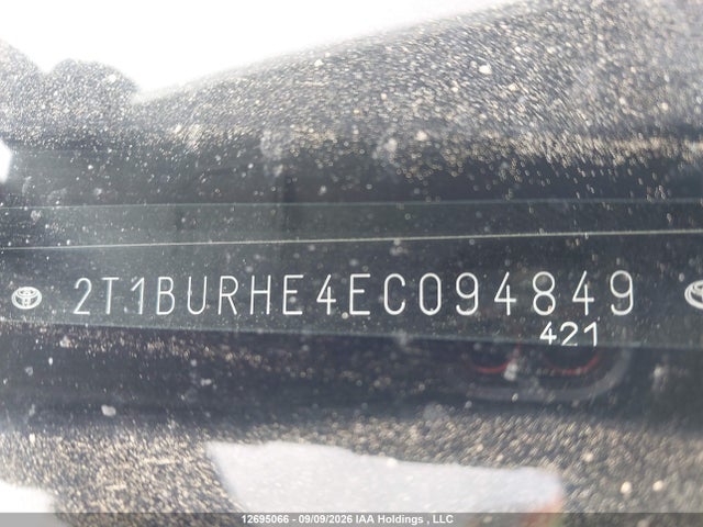 12695066 :رقم المزاد ، 2T1BURHE4EC094849 vin ، 2014 Toyota Corolla L/le/le Pls/prm/s/s Pls مزاد بيع