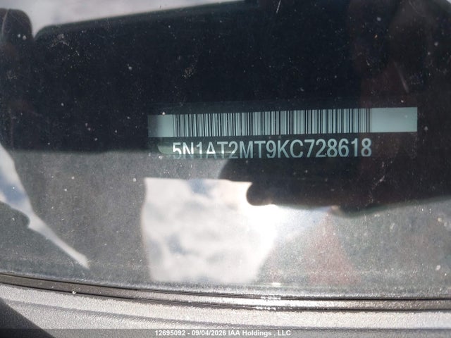 5N1AT2MT9KC728618 Nissan ROGUE S/SV