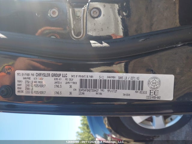 12695095 :رقم المزاد ، 3D4PG4FBXBT550437 vin ، 2011 Dodge Journey مزاد بيع
