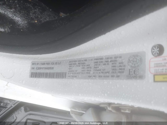 12695107 :رقم المزاد ، 1C6SRFVT0NN309585 vin ، 2022 Ram 1500 Sport مزاد بيع