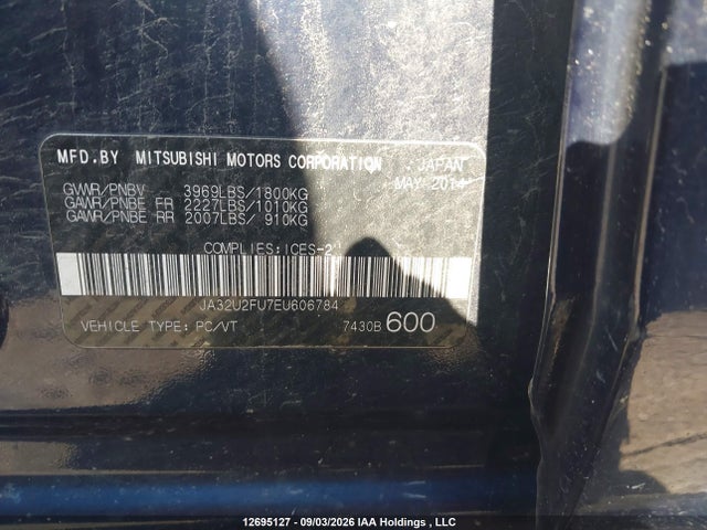 Mitsubishi Lancer Es/es Sport 2014 JA32U2FU7EU606784 Image 9