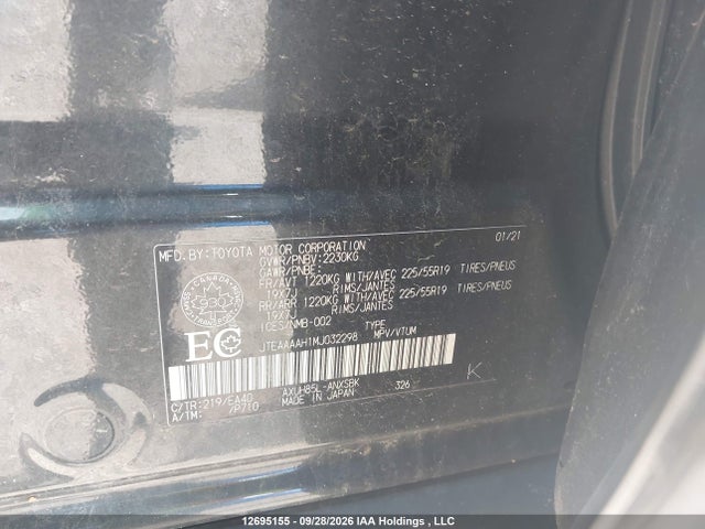 Toyota Venza 2021 JTEAAAAH1MJ032298 Image 9