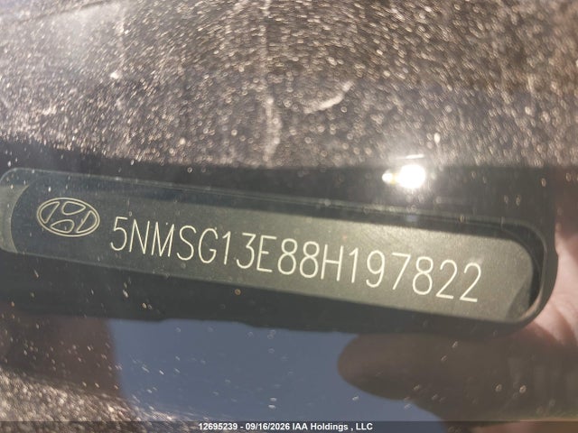 Продаж на аукціоні авто 2008 Hyundai Santa Fe Gl/gls, vin: 5NMSG13E88H197822, номер лоту: 12695239
